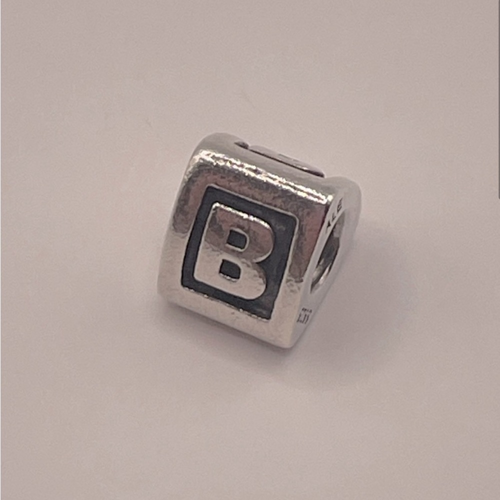 PANDORA Sterling Silver Letter B Charm RETIRED